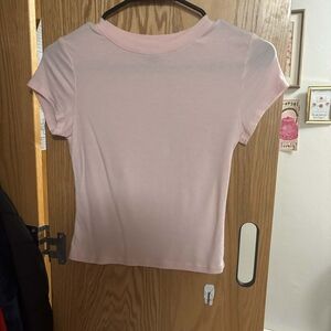 SHEIN Light Pink Short Sleeve Tee